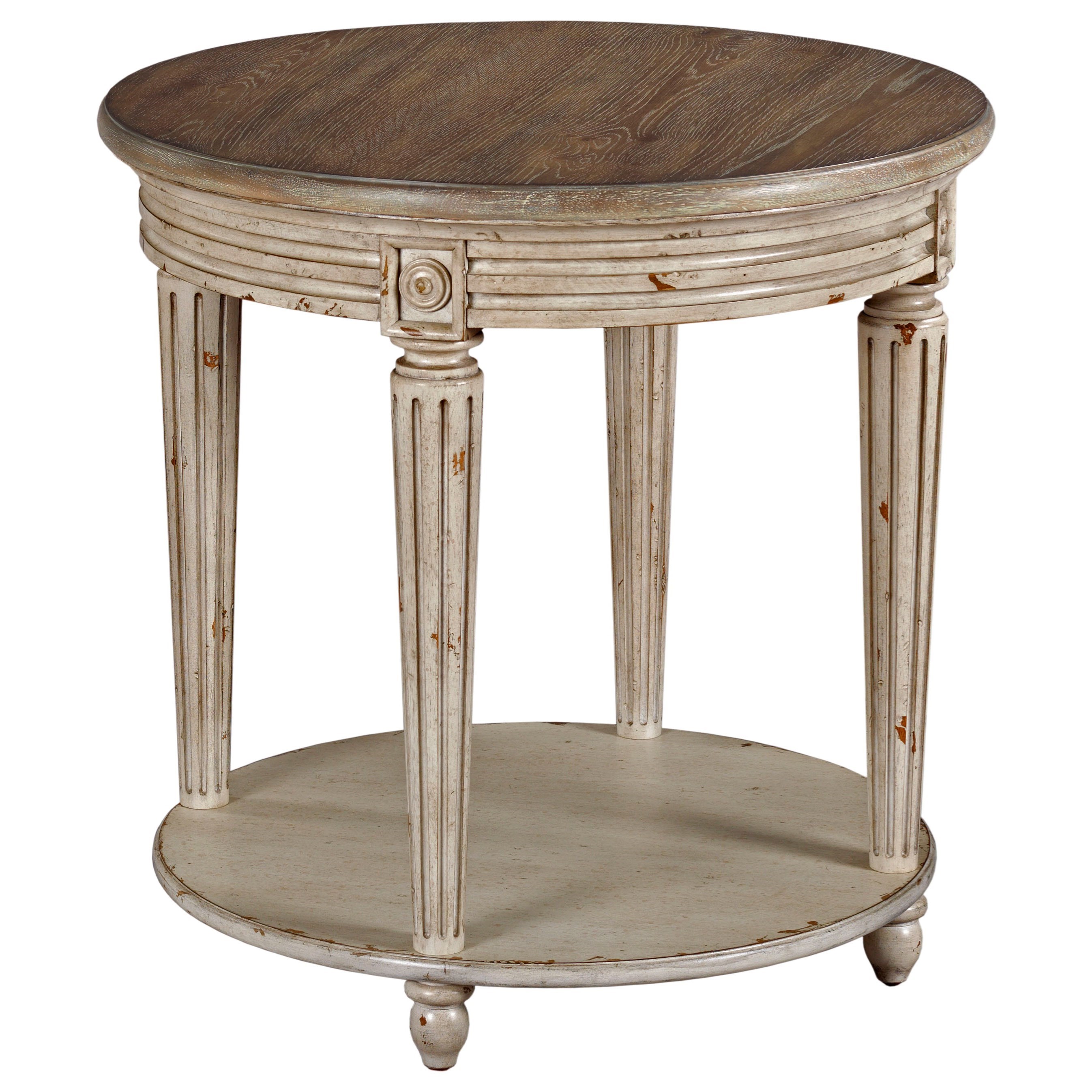 Cream distressed sales end tables